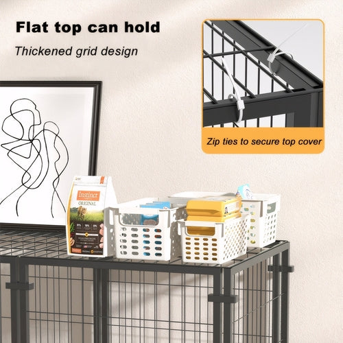 47.2" Heavy Duty Dog Crate Playpen for Small, Medium & Large Dogs –