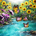 Hummingbirds and  monarchs