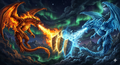 Clash of Fire & Frost Dragons