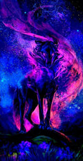 Cosmic Spirit Wolf – Galactic Fantasy Art Print