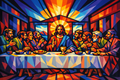 The Last Supper – Stained Glass Geometric A