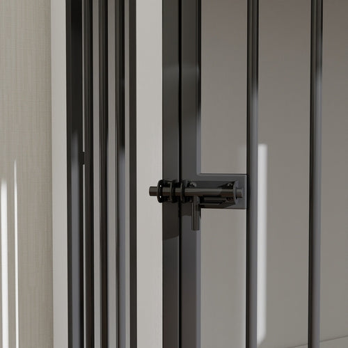 44.6" Corner Dog Crate Furniture with Fluted Drawer – MDF Wooden Dog