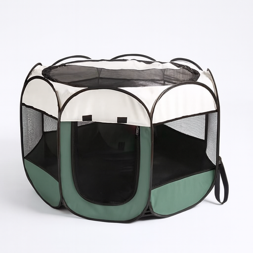 Red & Black Mesh Crate for Dogs & Cats- X L-Teal White