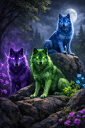 Triad of the Moon – Mystic Elemental Wolves
