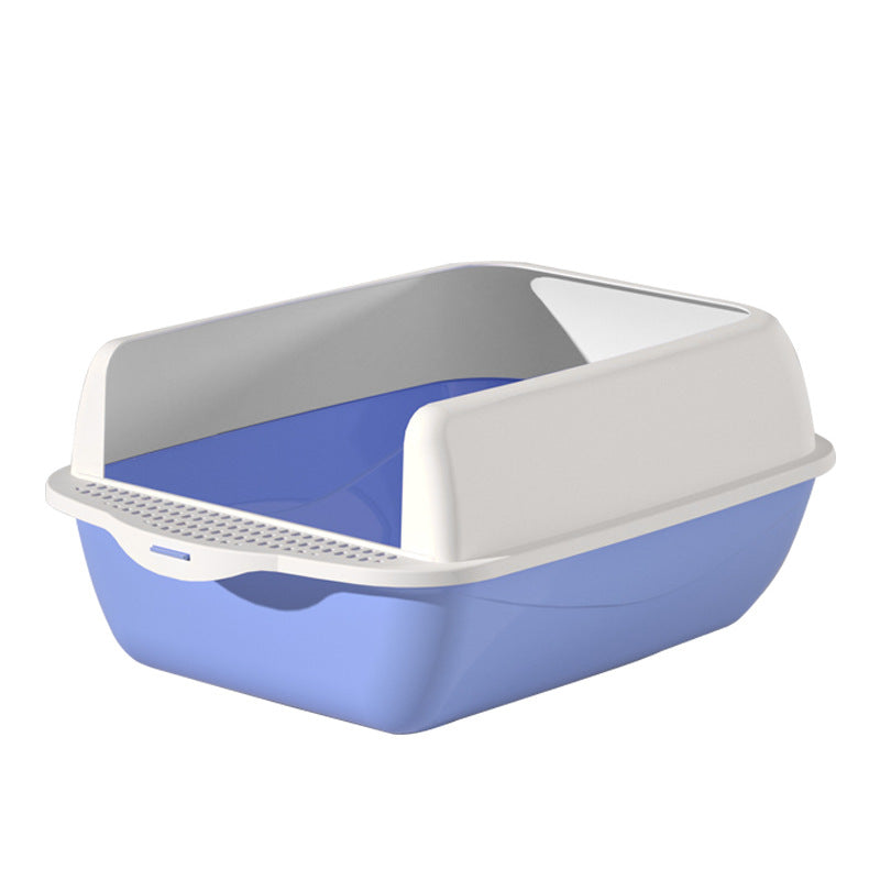 Semi-Enclosed Cat Litter Box with Scoop