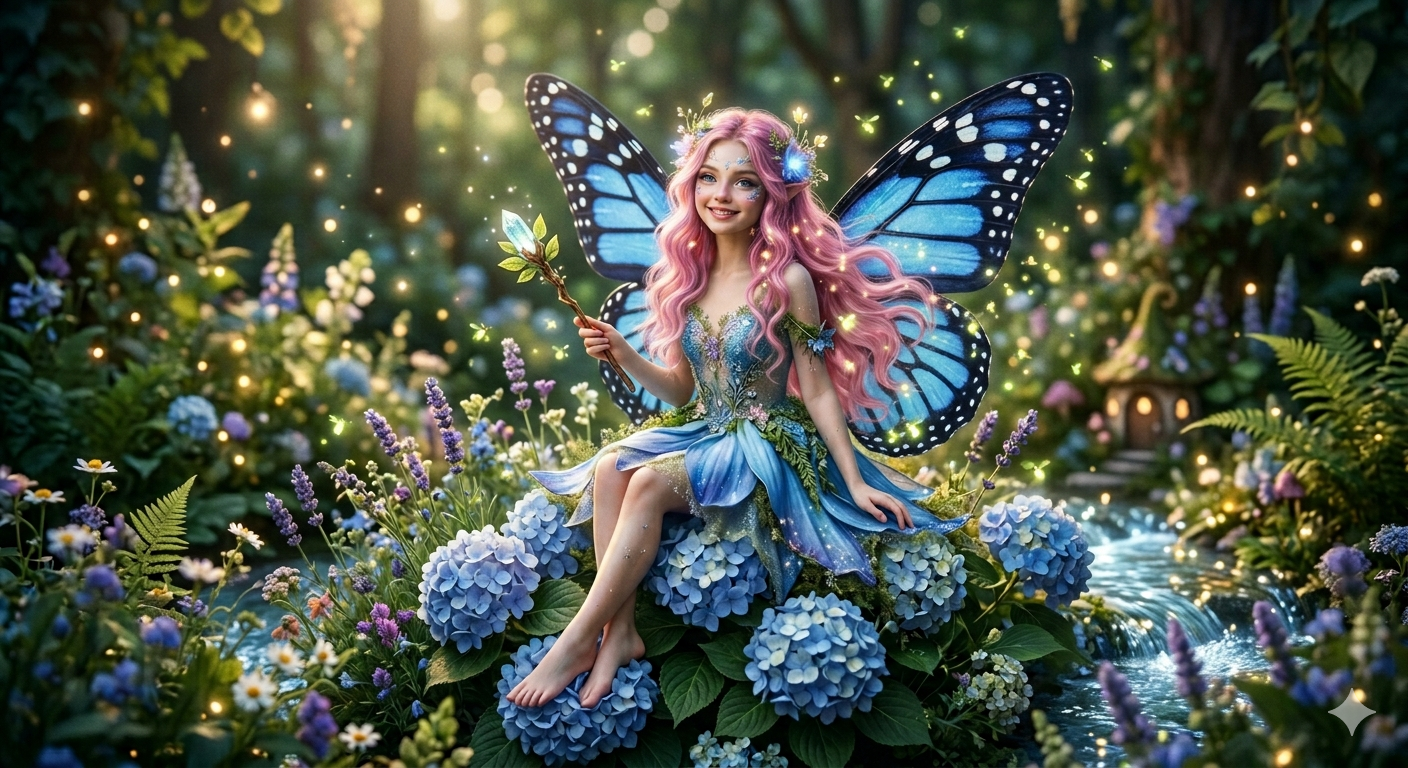Fairy of the Hydrangea Grove