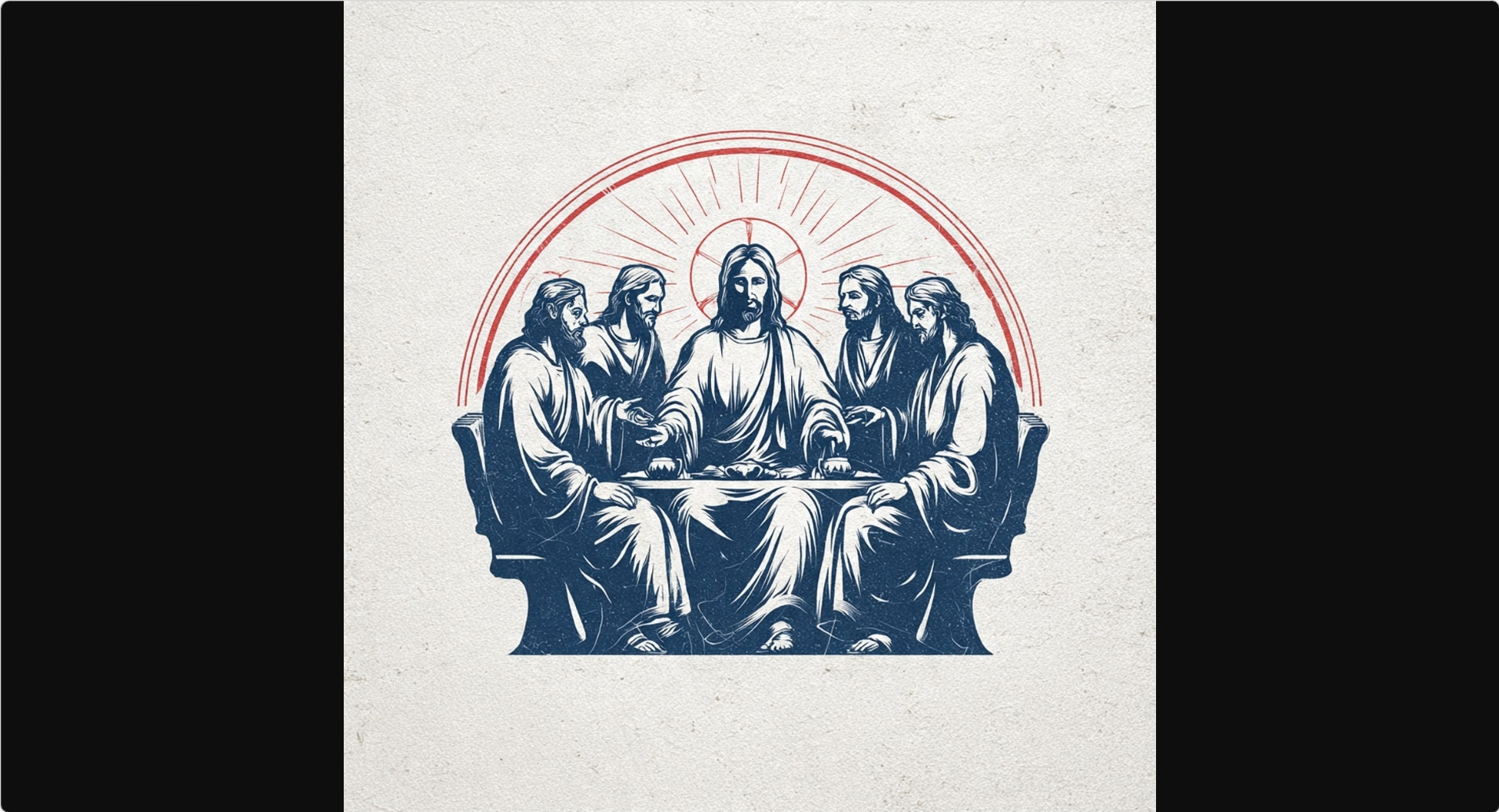 Modern Last Supper – Minimalist Sacred Art Print