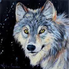 Starlit Alpha Wolf – Majestic Night Guardian Art Print